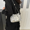 Classic Solid Bucket Crossbody Bag