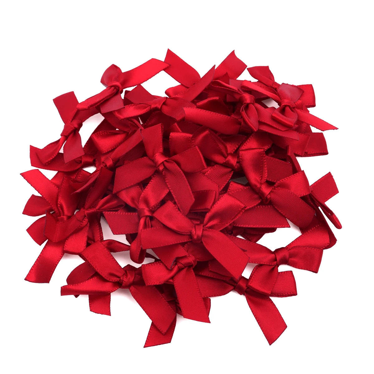Satin Ribbon Bows for Crafts and DIY Projects (50-Pack)