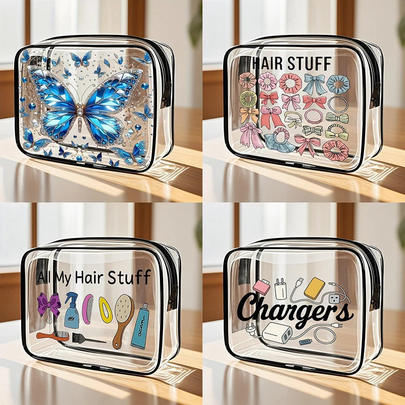 Large Capacity Travel Cosmetic Bag with Multifunctional Storage