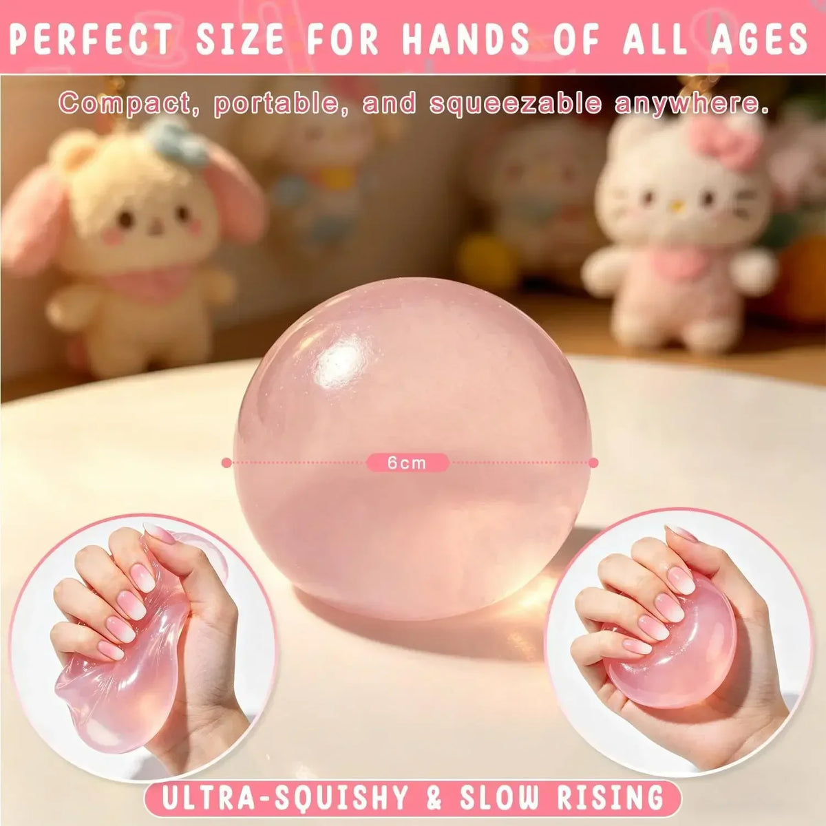 Slow Rebound Stress Relief Squishy Ball – Coconut Oil Jelly Sensory Toy