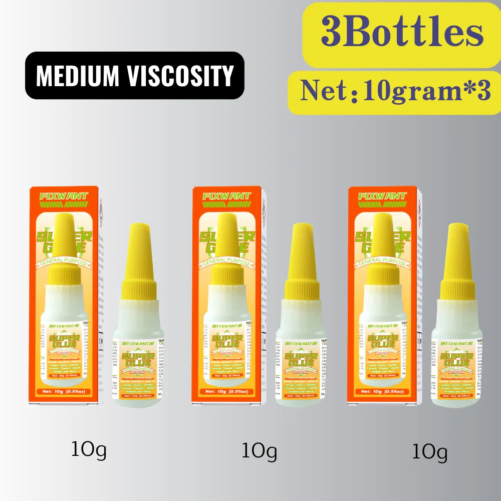 High-Strength Cyanoacrylate Super Glue for Multi-Surface Repairs