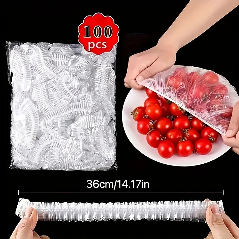 Reusable Silicone Food Covers - Set of 100
