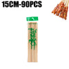A pack of 90 natural bamboo skewers for BBQ and grilling.