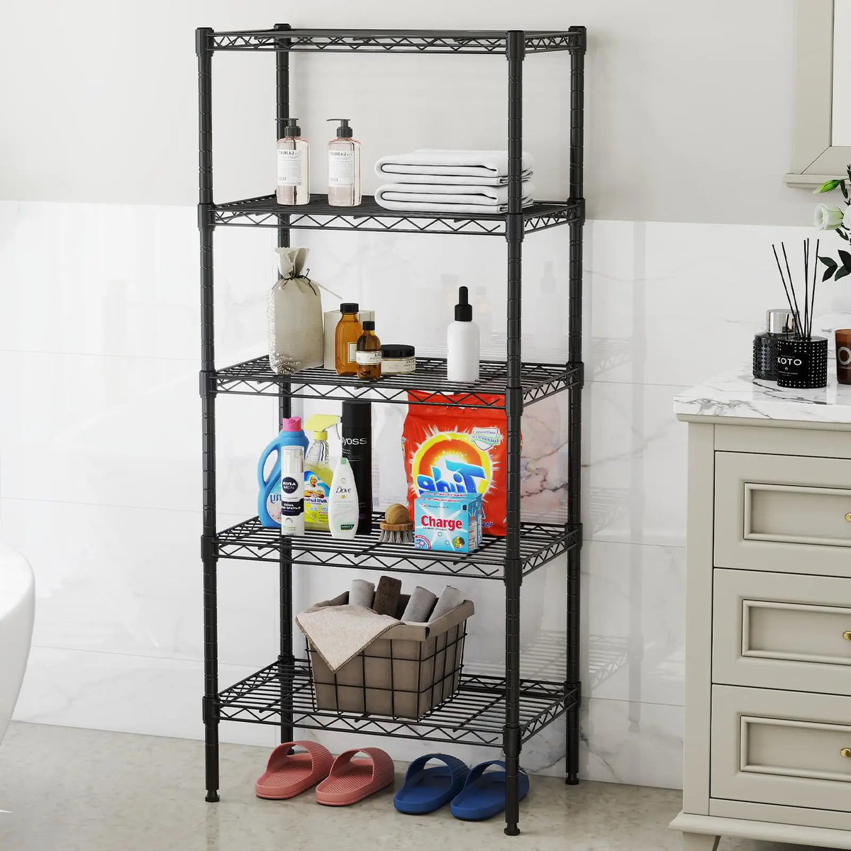 3-5 Tier Heavy-Duty Metal Storage Shelving Unit