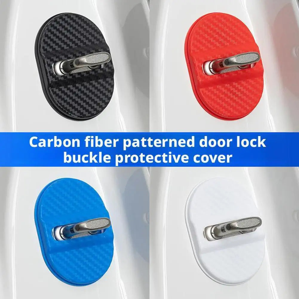 Self-Adhesive Car Door Lock Protective Covers (4-Pack)
