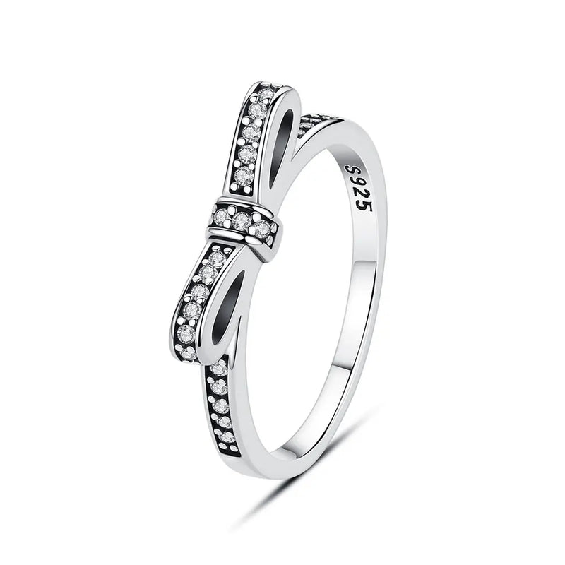 Sterling Silver Heart Ring with Cubic Zirconia