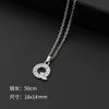 Initial Letter Pendant Necklace with Stainless Steel Chain