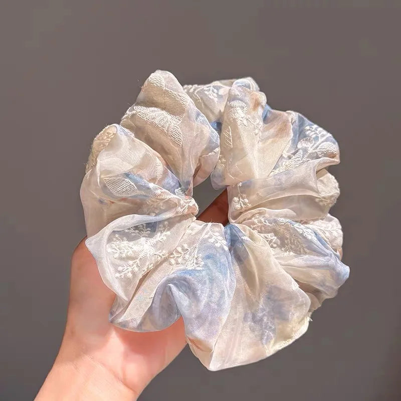 Oversized Leopard Print Scrunchie