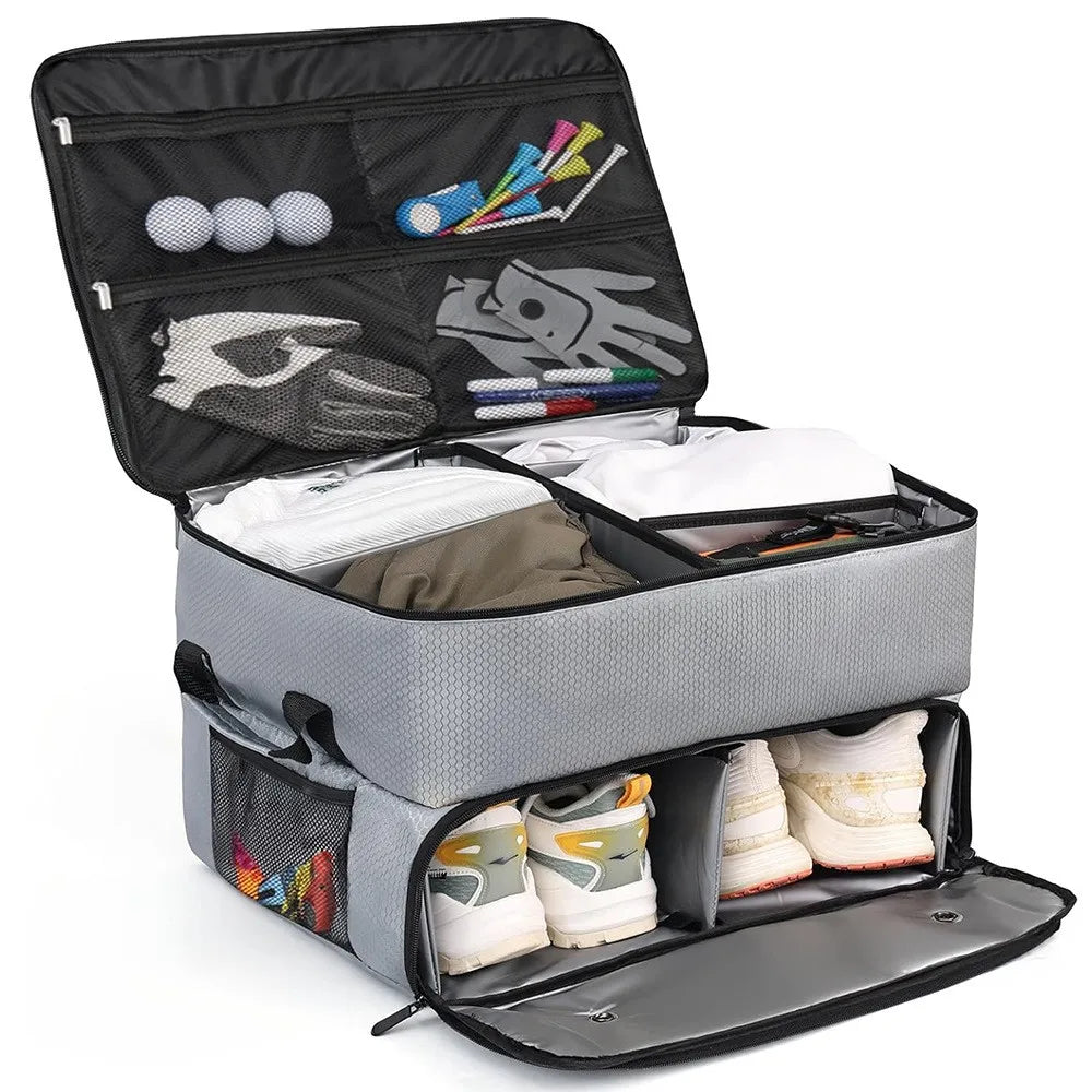 Golf Trunk Organizer with Shoe Compartments