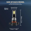 High-Performance LED Headlight Bulbs, 6000K Cool White, IP68 Waterproof (2-Pack)