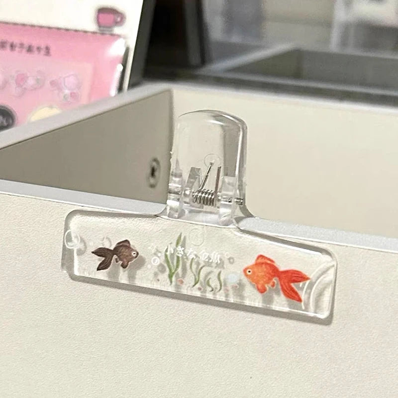Frosted Transparent Book Page Holder Clip
