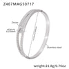 Openable Gold-Plated Zircon Bangle Bracelet