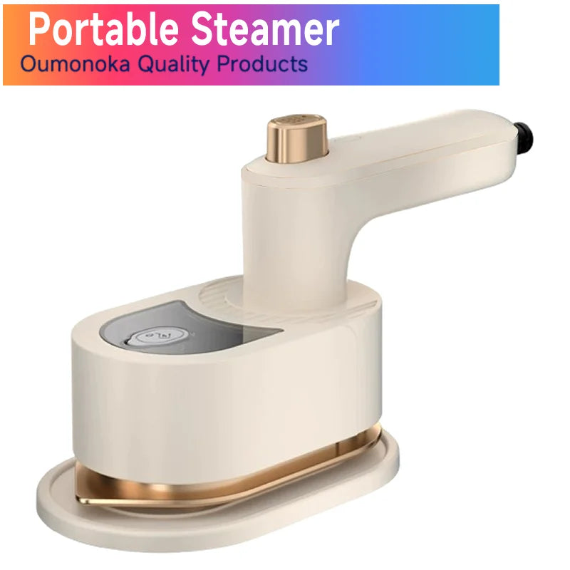 Portable Steam Iron with 180° Rotating Head for Clothes & Travel