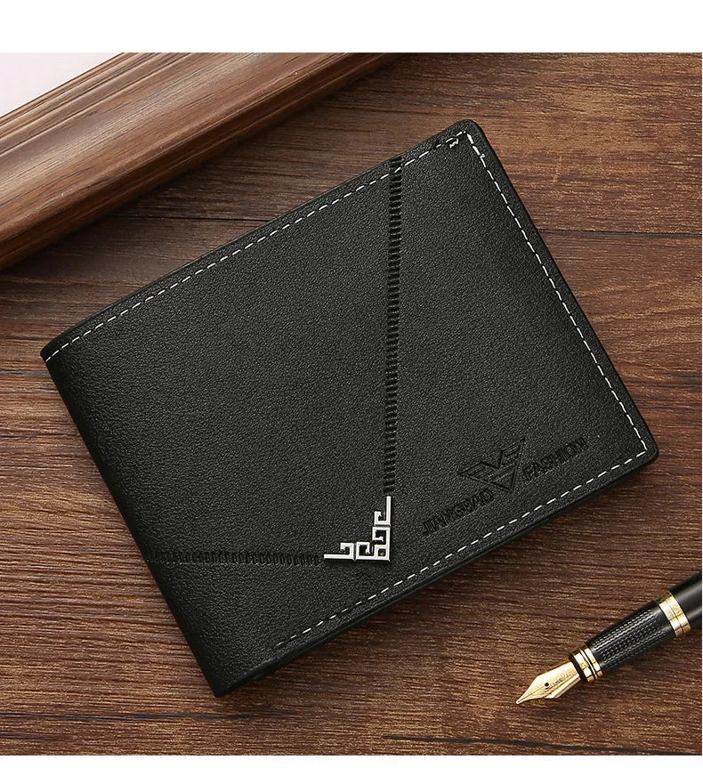 Slim RFID-Blocking Leather Bifold Wallet with Cash Clip
