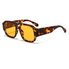 Retro Square Leopard Print Sunglasses for Women