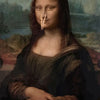 Mona Lisa Funny Bathroom Wall Art Canvas Print