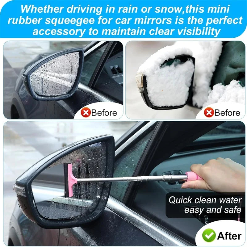 Retractable Car Rearview Mirror Wiper