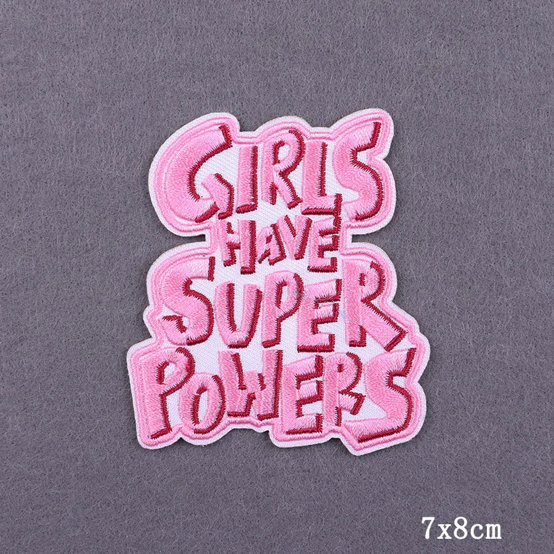 Encouraging Embroidery Iron-On Patches for Clothing and Accessories