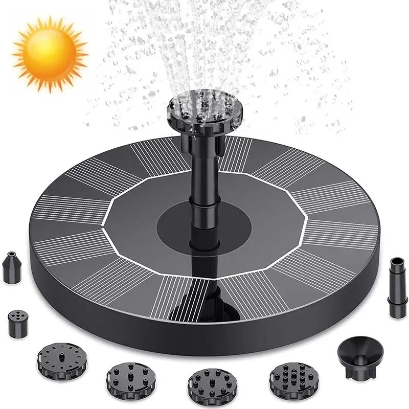 Solar-Powered Floating Fountain for Pools & Gardens