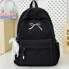 Embroidered Bow Nylon Backpack for Girls – Lightweight & Spacious
