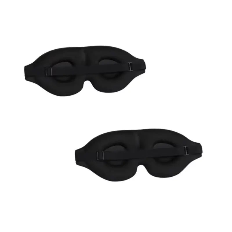 Black contoured silk-touch sleep mask designed for light blocking
