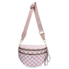 Women's Checkered Fanny Pack with Adjustable Crossbody Strap