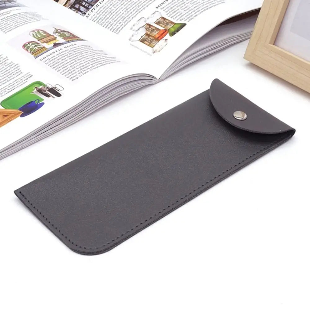 PU Leather Glasses Case with Magnetic Snap Closure