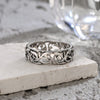 Vintage Hollow Floral Sterling Silver Ring
