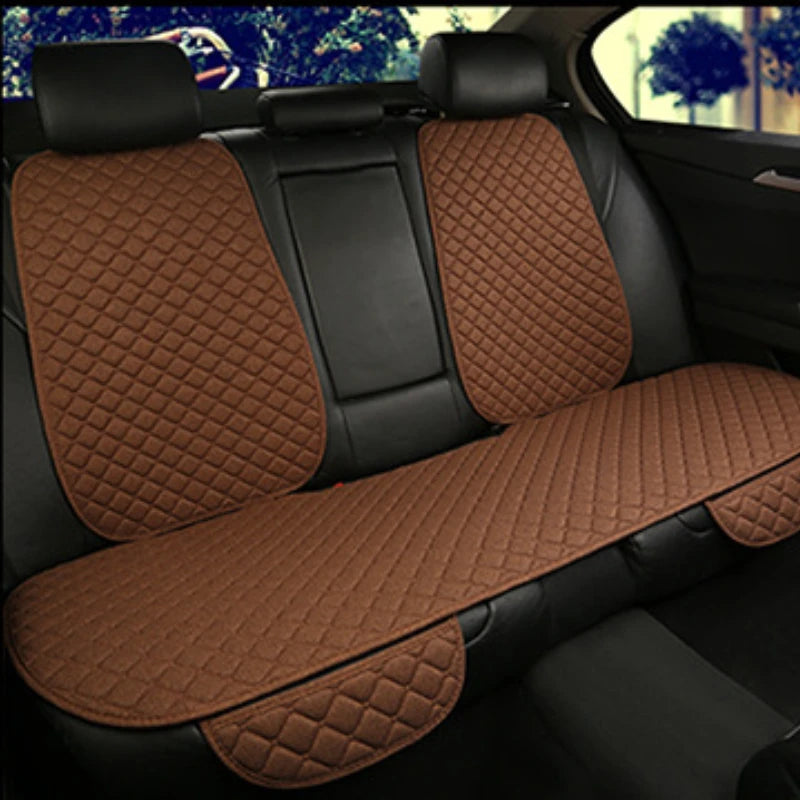 Breathable Linen Front Car Seat Cover