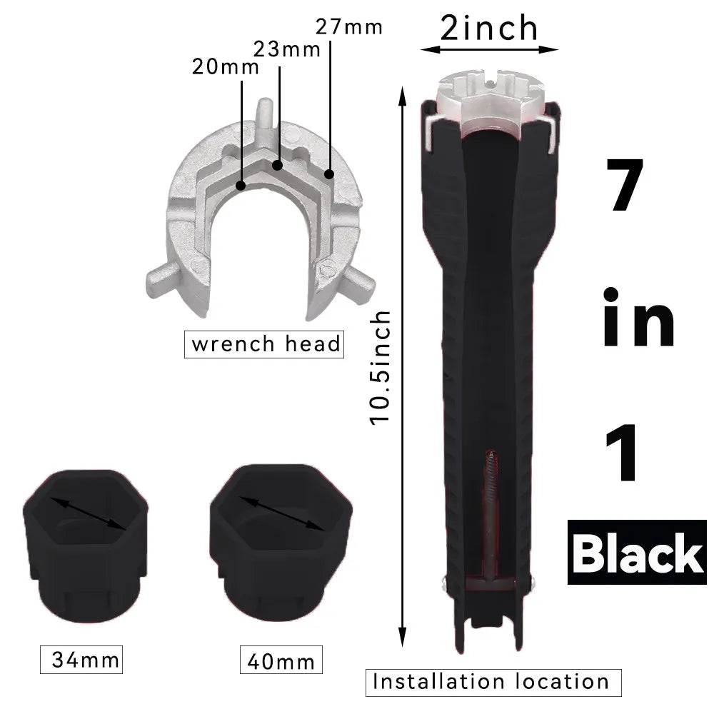 8-in-1 Multi-Function Plumbing Wrench Set for Faucets and Sinks