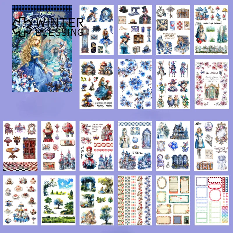 Alice's Journey Aesthetic Sticker Book