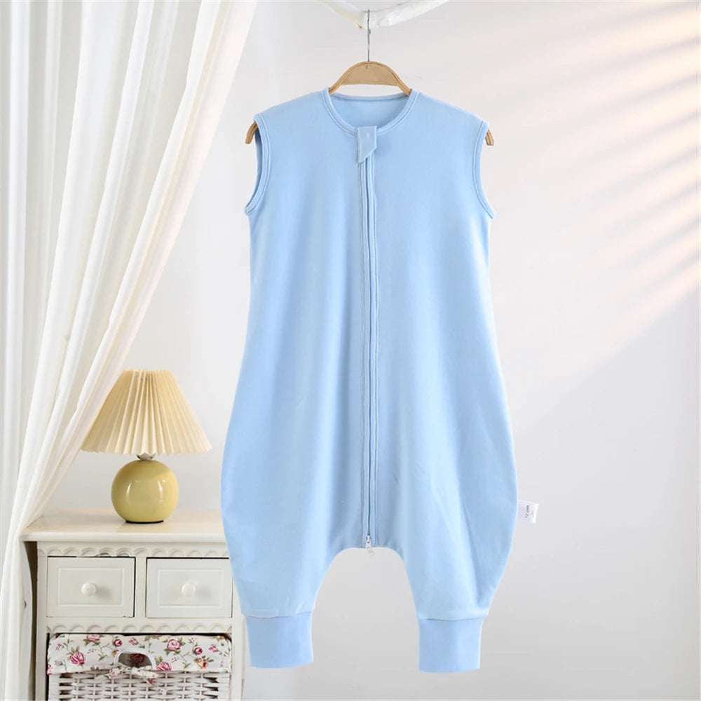 Pure Cotton Striped Baby Sleeping Bag with Split Legs