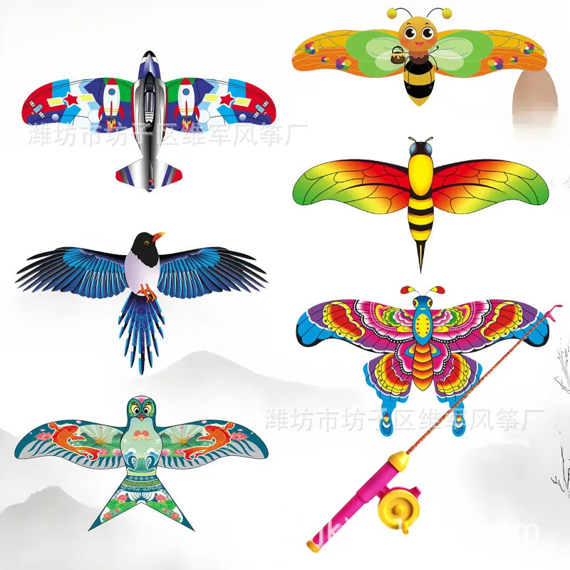Cartoon Animal Foldable Kite for Kids