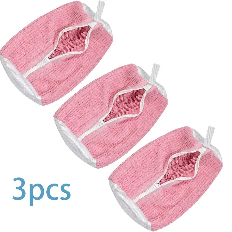Reusable Shoe Wash Bag with Secure Zip Closure