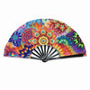 Holographic Folding Hand Fan with UV Glow Effect