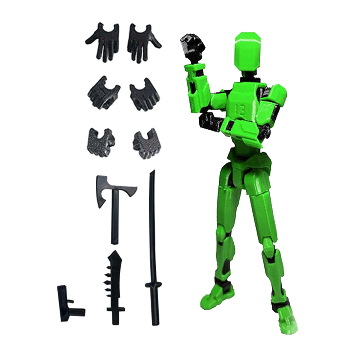 Multi-Jointed Action Robot Figure with Dog Companion