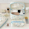 Bow Print Makeup Bag with Large Capacity
