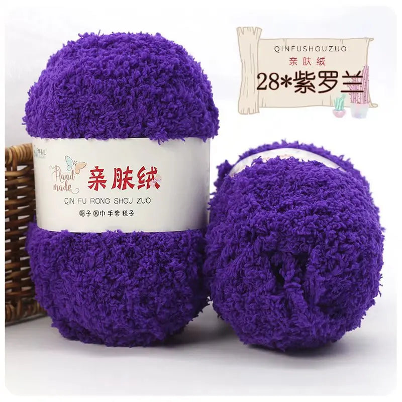 Soft Chenille Yarn for Knitting and Crochet Projects