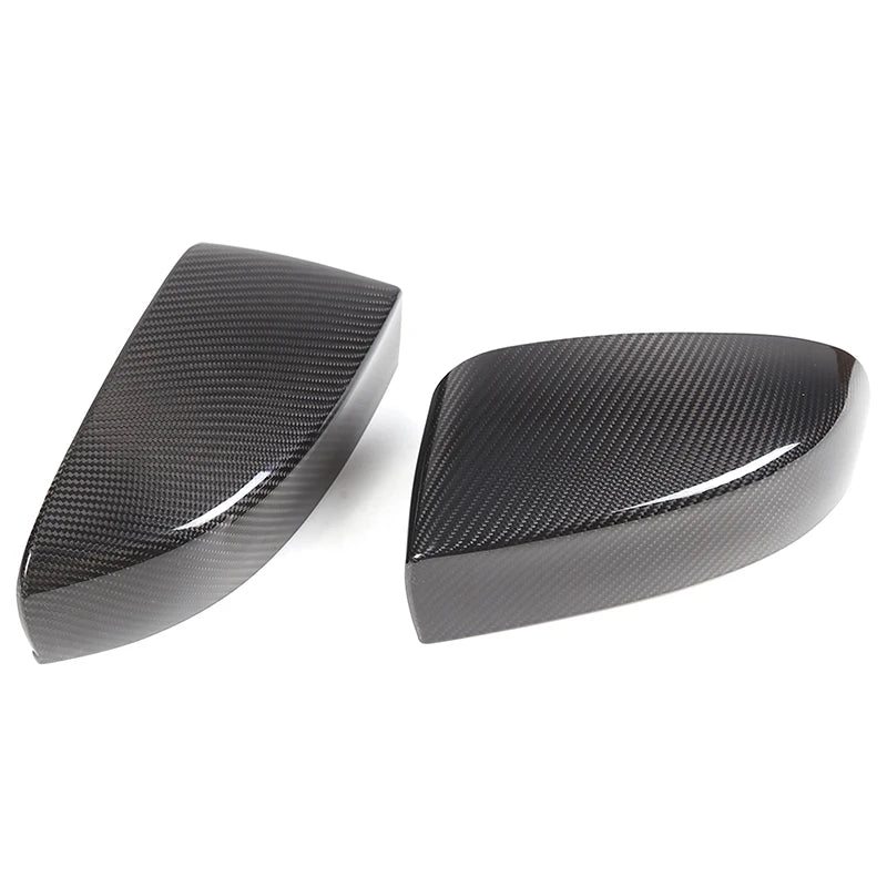 Black carbon fiber side mirror covers for Maserati Ghibli or Quattroporte cars