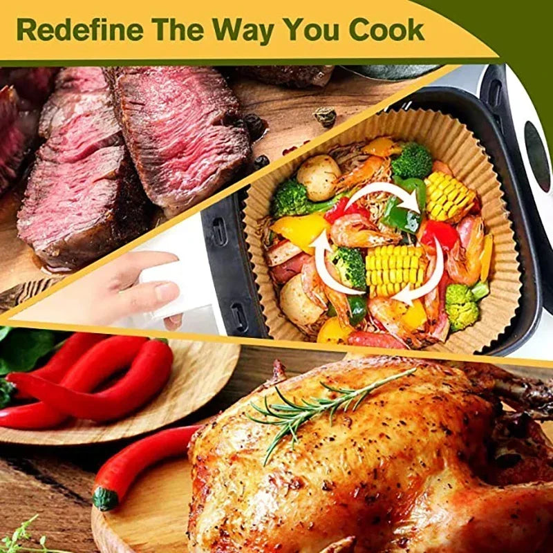Disposable Air Fryer Paper Liners – Nonstick & Greaseproof