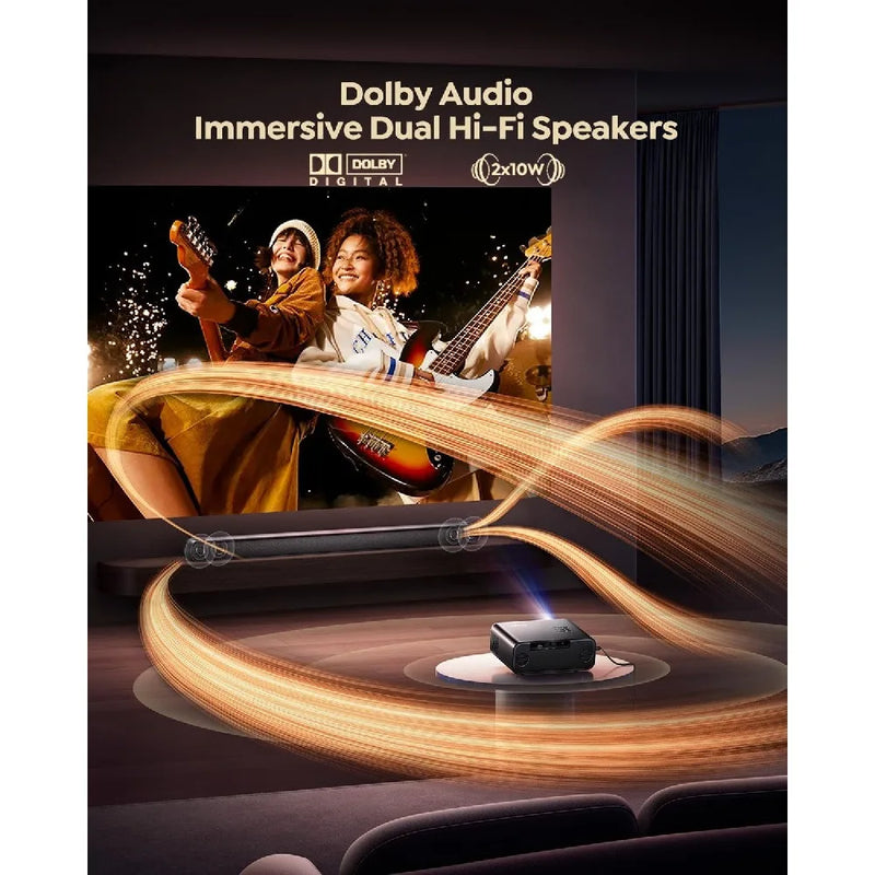 Portable Mini Outdoor Projector with WiFi & Bluetooth