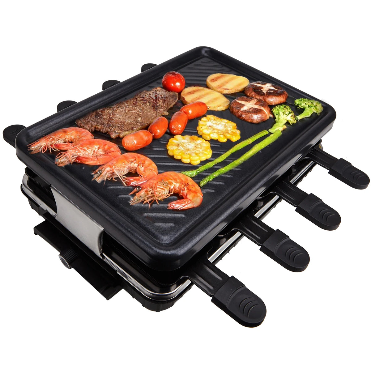 Elektrisches koreanisches BBQ-Tablegrill mit Raclette-Oberfläche