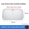 Titanium Silver Car Windshield Sunshade with Heat & Glare Protection