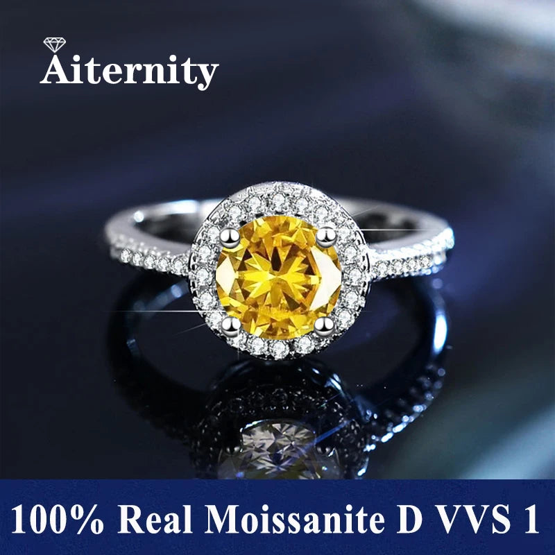 Adjustable Moissanite Ring with Tension Setting