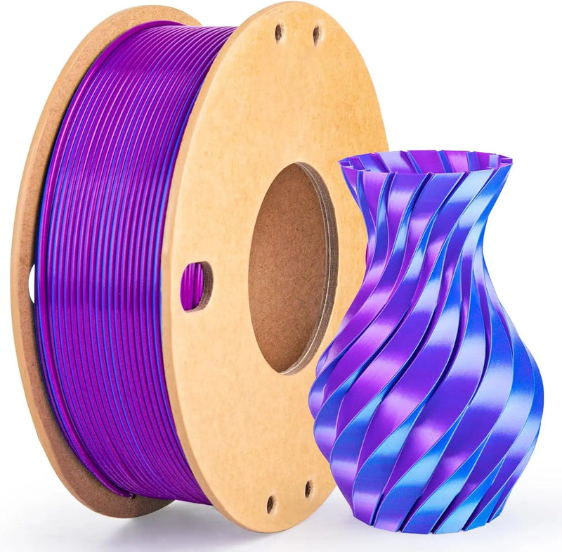 Dual & Tri-Color Silk PLA Filament for 3D Printing