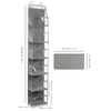 A tall, rectangular over-the-door hanging organizer with multiple clear compartments for storage.