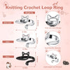 Adjustable Knitting Crochet Loop Rings (Set of 2)