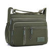 Bolso bandolera de nylon impermeable con múltiples bolsillos