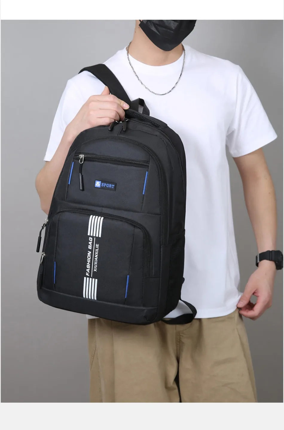 Versatile Commuter Backpack for Men – Lightweight with 15" Laptop Compartment