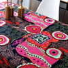 Bohemian Cotton Linen Fabric with Vintage Ethnic Print